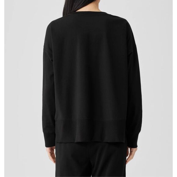 Eileen Fisher $168 Pima Cotton Stretch Jersey Box-Top sweatshirt XS NEW - Picture 6 of 8